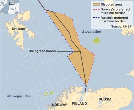 Norway-Russia disputed border area